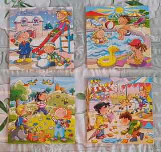 Set de 3 puzzles para niños de 5-6 años.