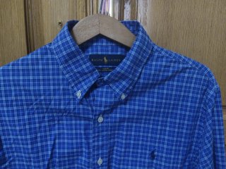 Camisa Ralph Lauren cuadros azul y blanca