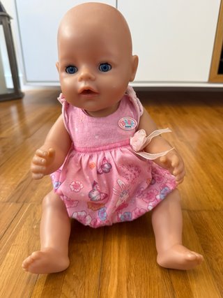 Muñeca Baby Born Rosa Flores Mariposas