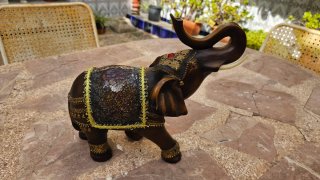 Escultura Elefante Resina Decorativo