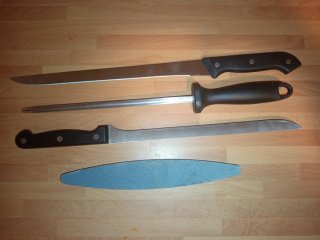 Set de Cuchillos Jamoneros y Kit de Afilado