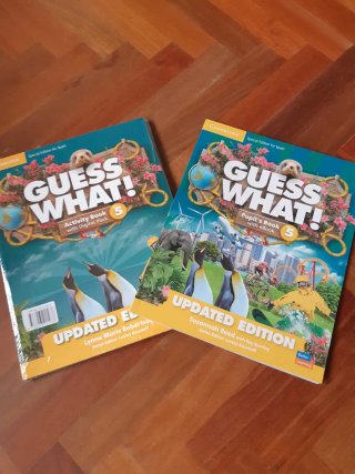 Libro  y activity Guess What 5 primaria Cambridge