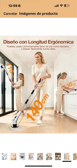 Cepillo Eléctrico de Limpieza con 9 Cabezales Inte