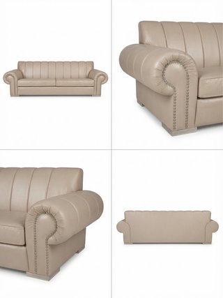 Sofá de tres plazas beige
