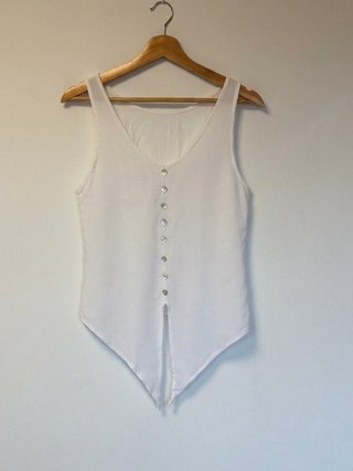 Blusa fluida blanca boho ibicenca Talla M