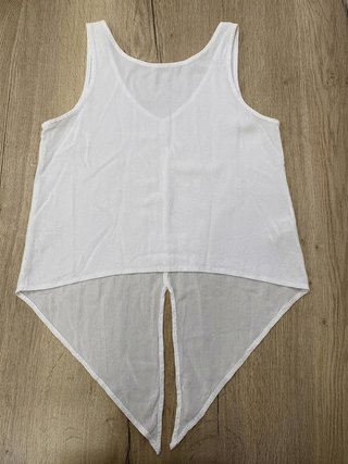 Blusa fluida blanca boho ibicenca Talla M