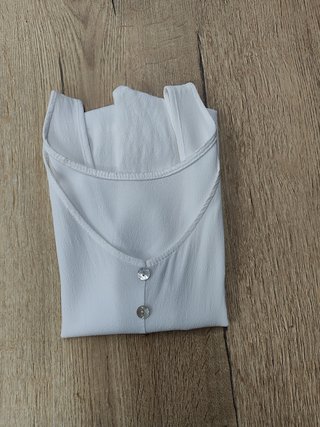 Blusa fluida blanca boho ibicenca Talla M