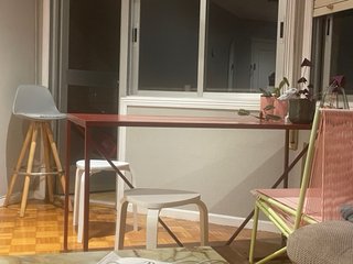 Mesa comedor The Masie metal roja