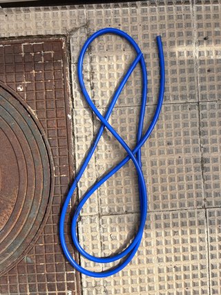 Tubo de Silicona Reforzada Azul 2mm