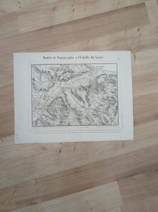 Lámina Topográfica Original Siglo XIX N7