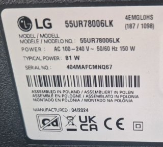 Placa Main Board TV LG NanoCell NANO75/NANO80