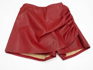 Falda Pantalón Polipiel roja Talla Única