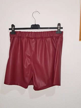 Falda Pantalón Polipiel roja Talla Única