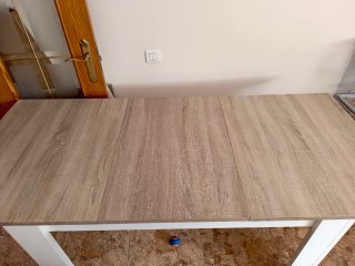 Mesa de Comedor Madera y Blanca