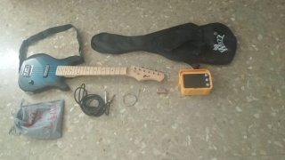 Guitarra Eléctrica Infantil Azul