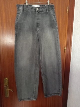 Pantalón Ancho Bershka Gris