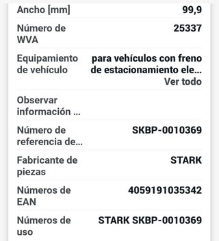 Pastillas Freno Stark HUNDAI