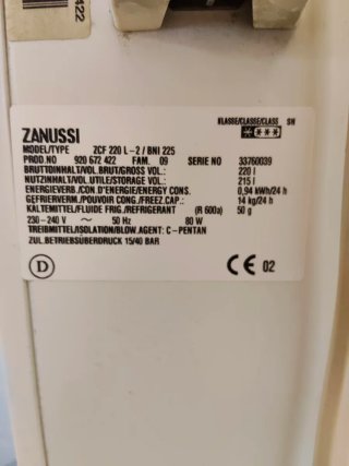 Arcón Congelador Zanussi 220L