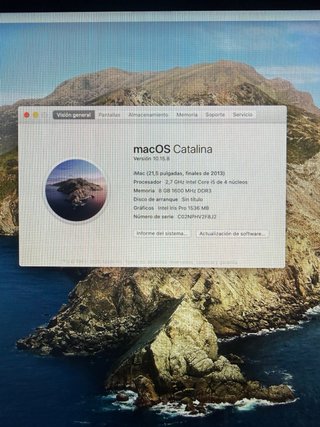 iMac 21,5” Late 2013 i5 · SSD 960GB · 8GB RAM