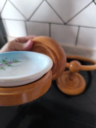 Juego de accesorios de baño de madera