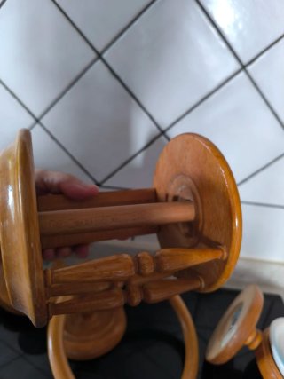 Juego de accesorios de baño de madera