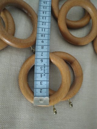 Argollas de cortina de madera