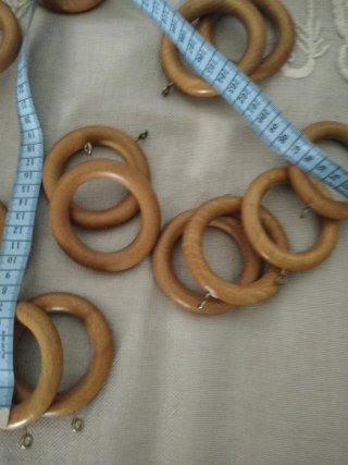 Argollas de cortina de madera