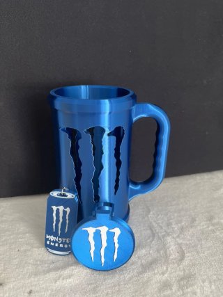 Kit Suporte Lata Monster 500ml Azul