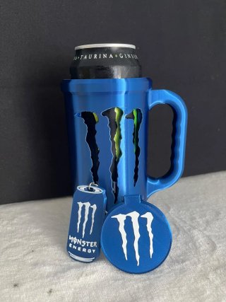 Kit Suporte Lata Monster 500ml Azul
