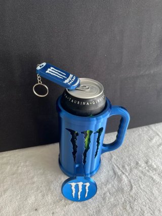 Kit Suporte Lata Monster 500ml Azul