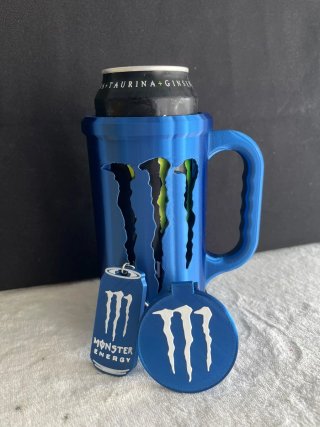 Kit Suporte Lata Monster 500ml Azul