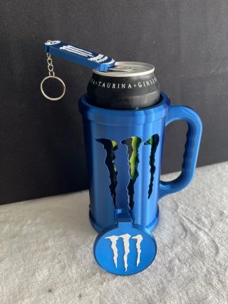 Kit Suporte Lata Monster 500ml Azul