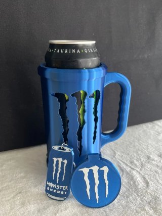Kit Suporte Lata Monster 500ml Azul