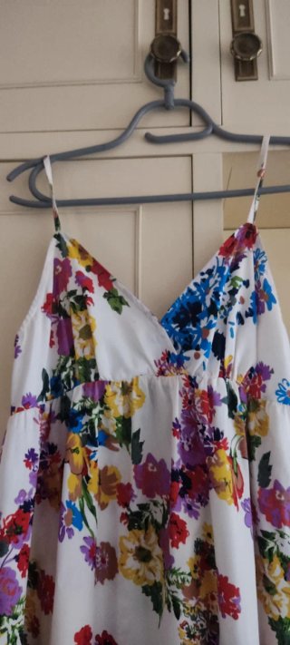 Vestido Largo de Flores Mango Talla M