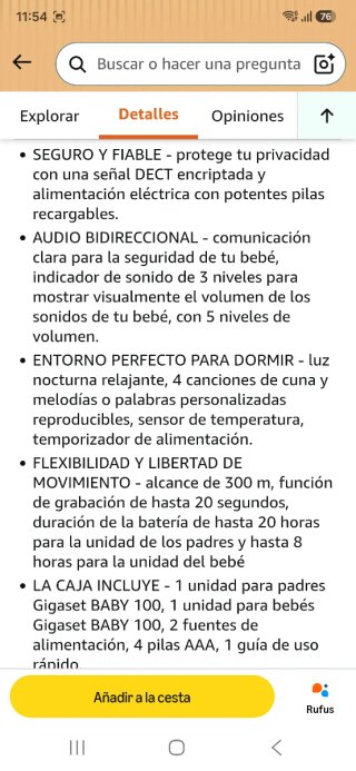 Vigilabebés Gigaset nuevo precintado