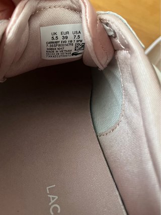 Zapatillas Lacoste Mujer Talla 39 Rosa Dorado