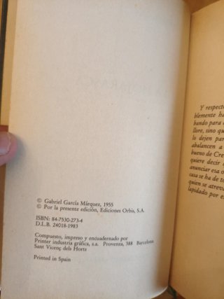 La hojarasca (primera edición)