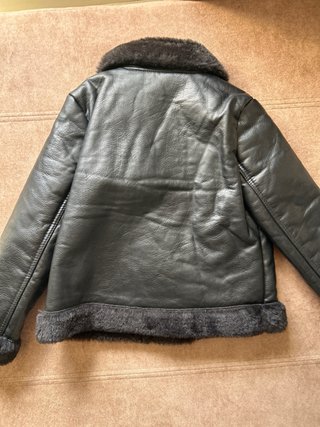 Chaqueta Negra de Pelo para Niña 4-5 Años