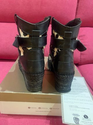 Botines piel Vidorreta  estampado vaca