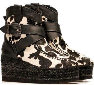 Botines piel Vidorreta  estampado vaca