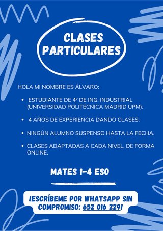 Profesor particular matemáticas ESO