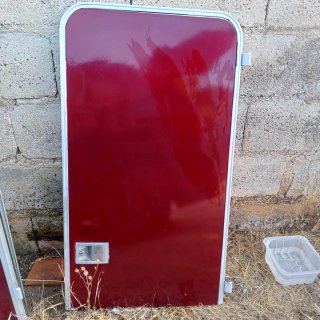 Puerta doble caravana con marco