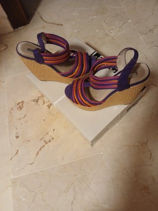 Sandalias de Cuña Multicolor
