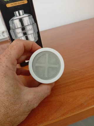 Filtro Ducha Brumicold Plata y Blanco