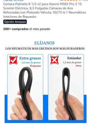 Set de 2 Cámaras de Aire para Patinete