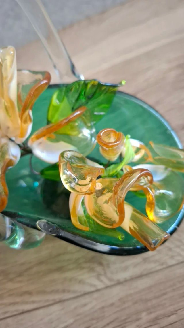Cesta Flores Murano Vidrio Hecho en Italia