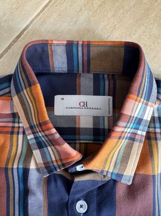Camisa Carolina Herrera Cuadros Talla M