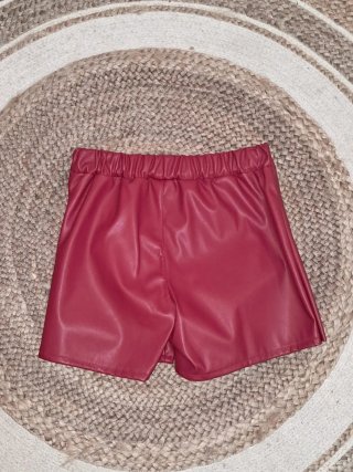 Falda Pantalón Roja Polipiel Talla Única