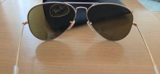 Gafas Ray-Ban Aviator Doradas y Azules