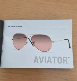 Gafas Ray-Ban Aviator Doradas y Azules